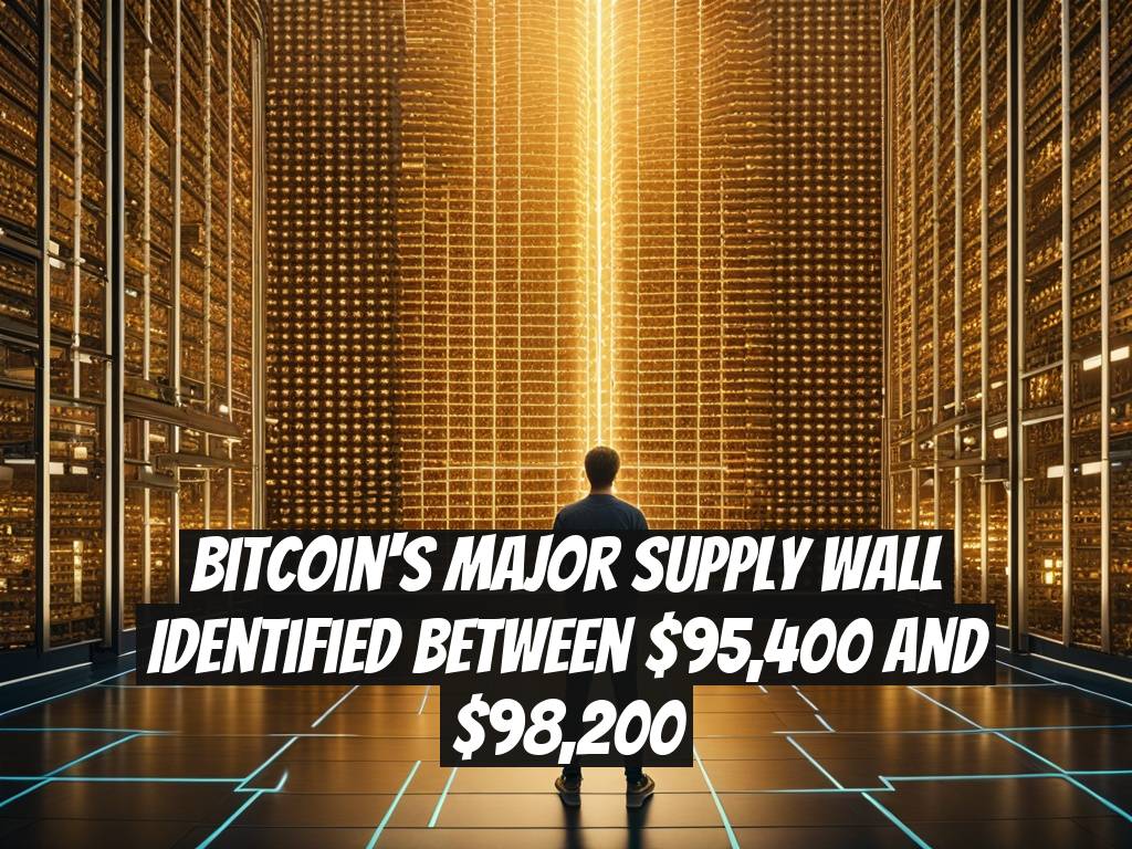 Bitcoin's Major Supply Wall Identified Between $95,400 and $98,200