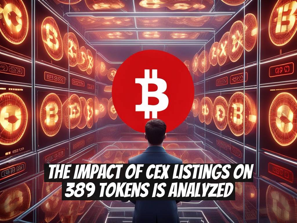 The impact of CEX listings on 389 tokens is analyzed