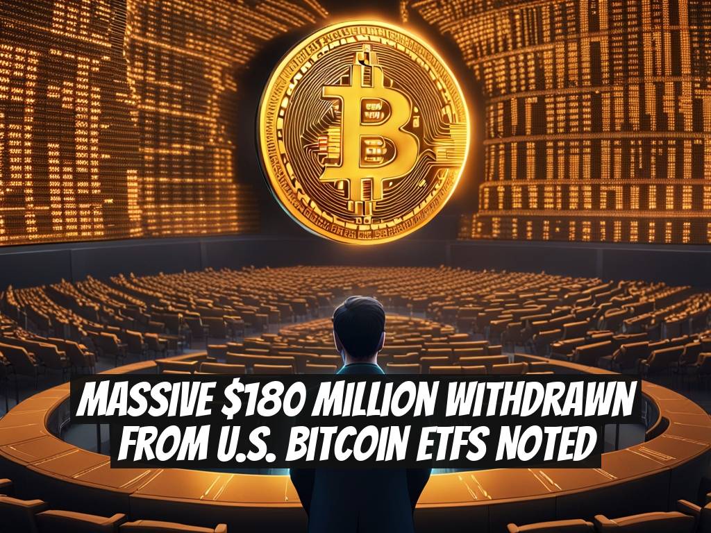 Massive $180 Million Withdrawn from U.S. Bitcoin ETFs Noted