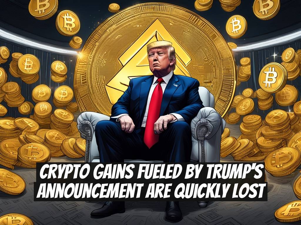 Crypto Gains Fueled by Trump's Announcement Are Quickly Lost