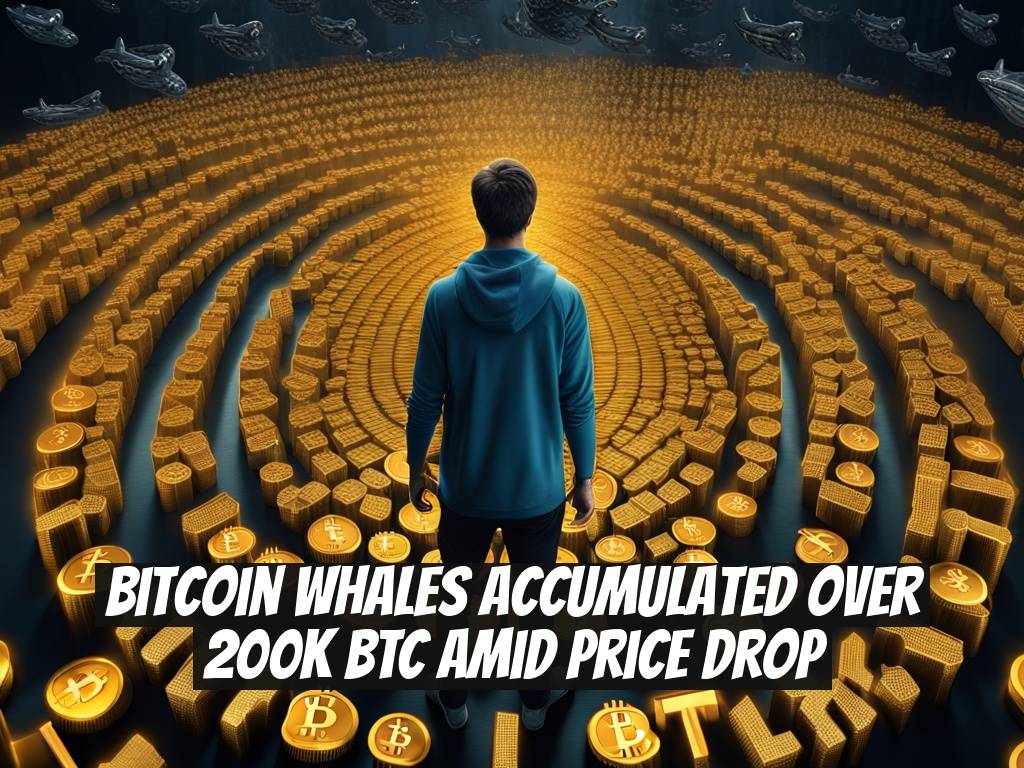 Bitcoin Whales Accumulated Over 200K BTC Amid Price Drop