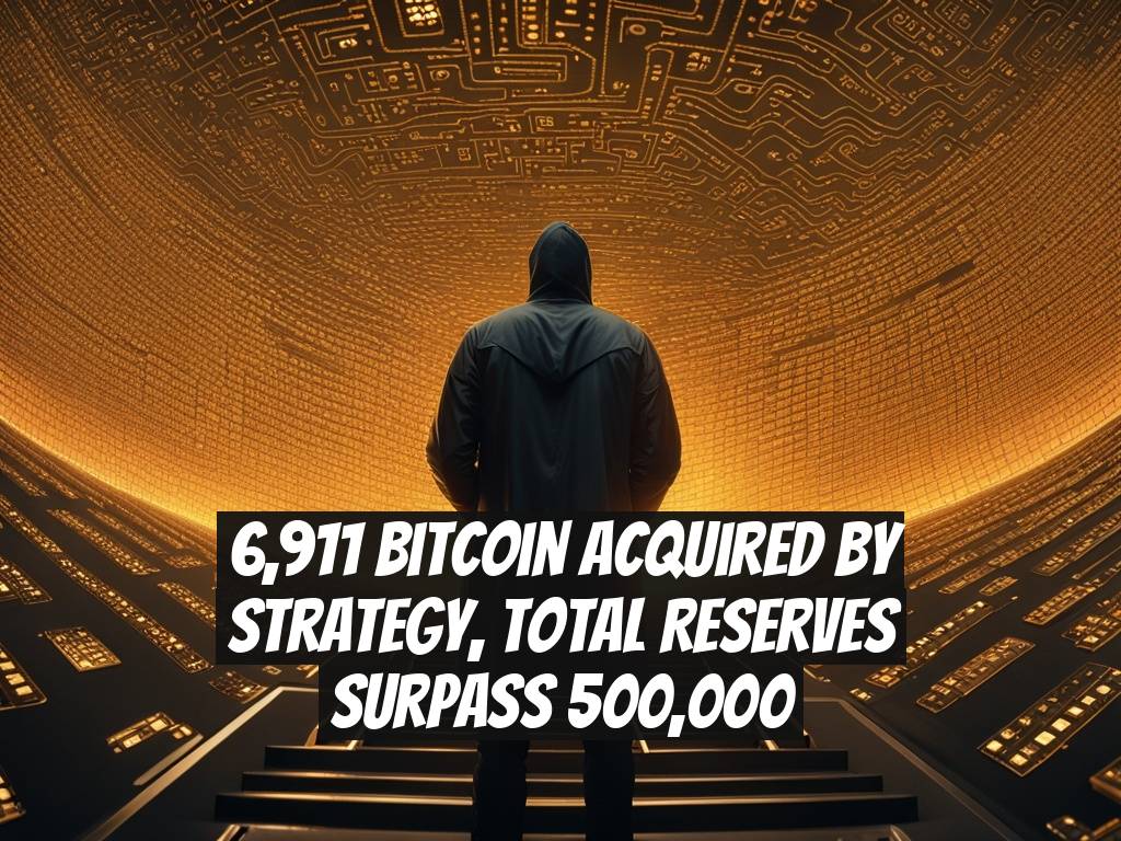 6,911 Bitcoin Acquired by Strategy, Total Reserves Surpass 500,000