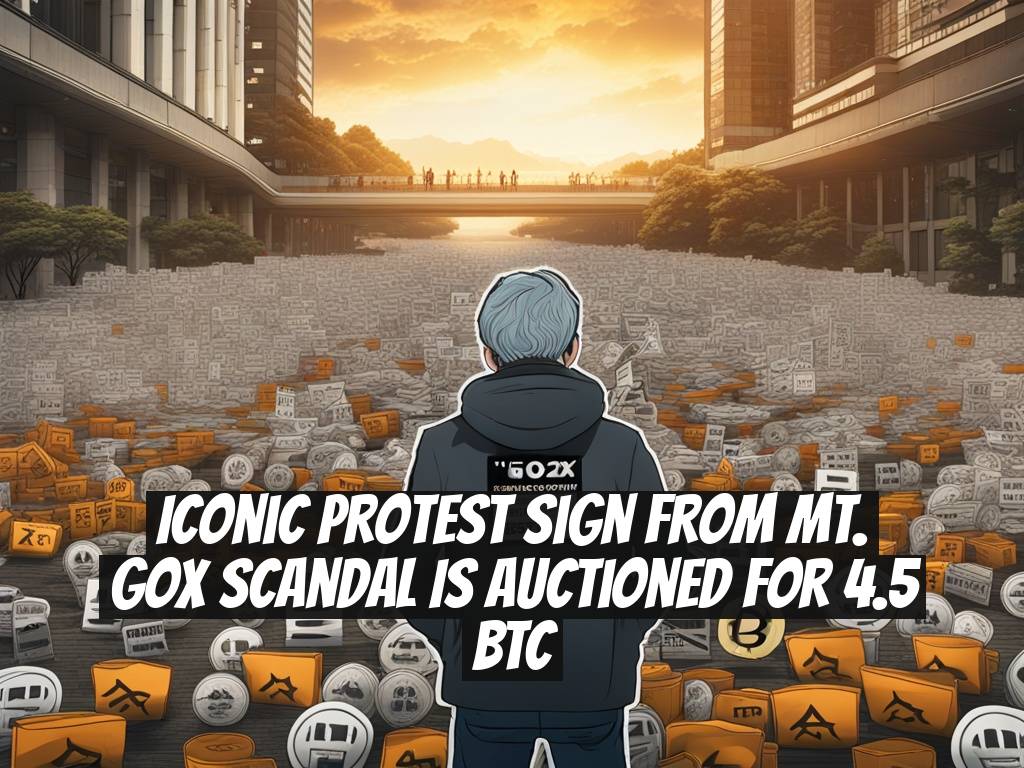 Iconic Protest Sign from Mt. Gox Scandal is Auctioned for 4.5 BTC