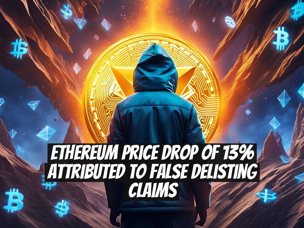 Ethereum Price Drop of 13% Attributed to False Delisting Claims