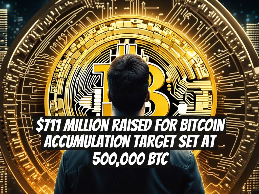 $711 Million Raised for Bitcoin Accumulation Target Set at 500,000 BTC
