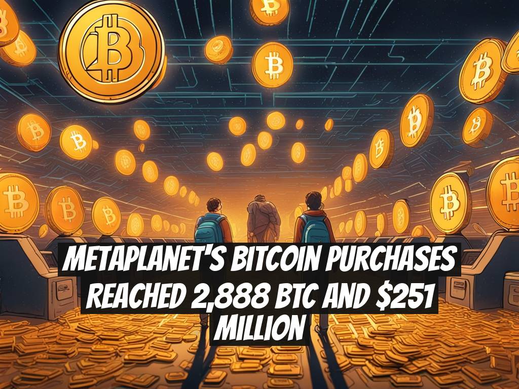 Metaplanet's Bitcoin Purchases Reached 2,888 BTC and $251 Million