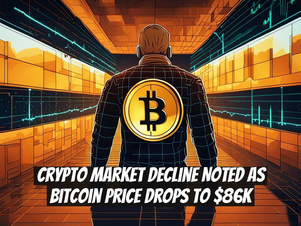 Crypto Market Decline Noted as Bitcoin Price Drops to $86k