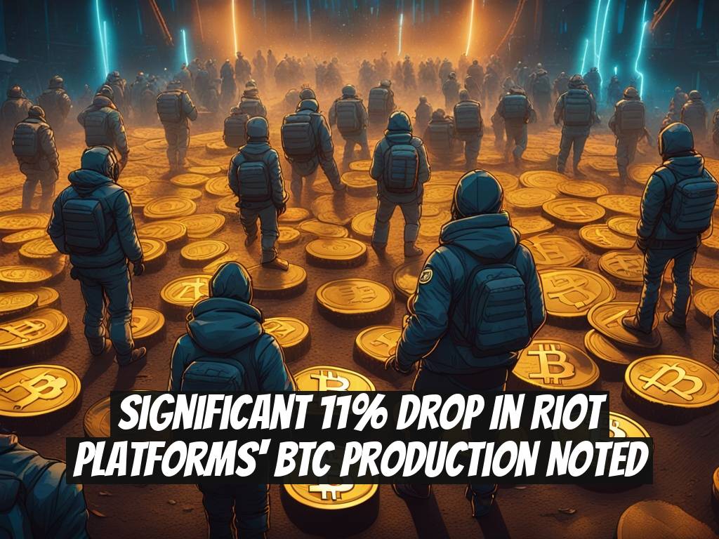 Significant 11% Drop in Riot Platforms' BTC Production Noted