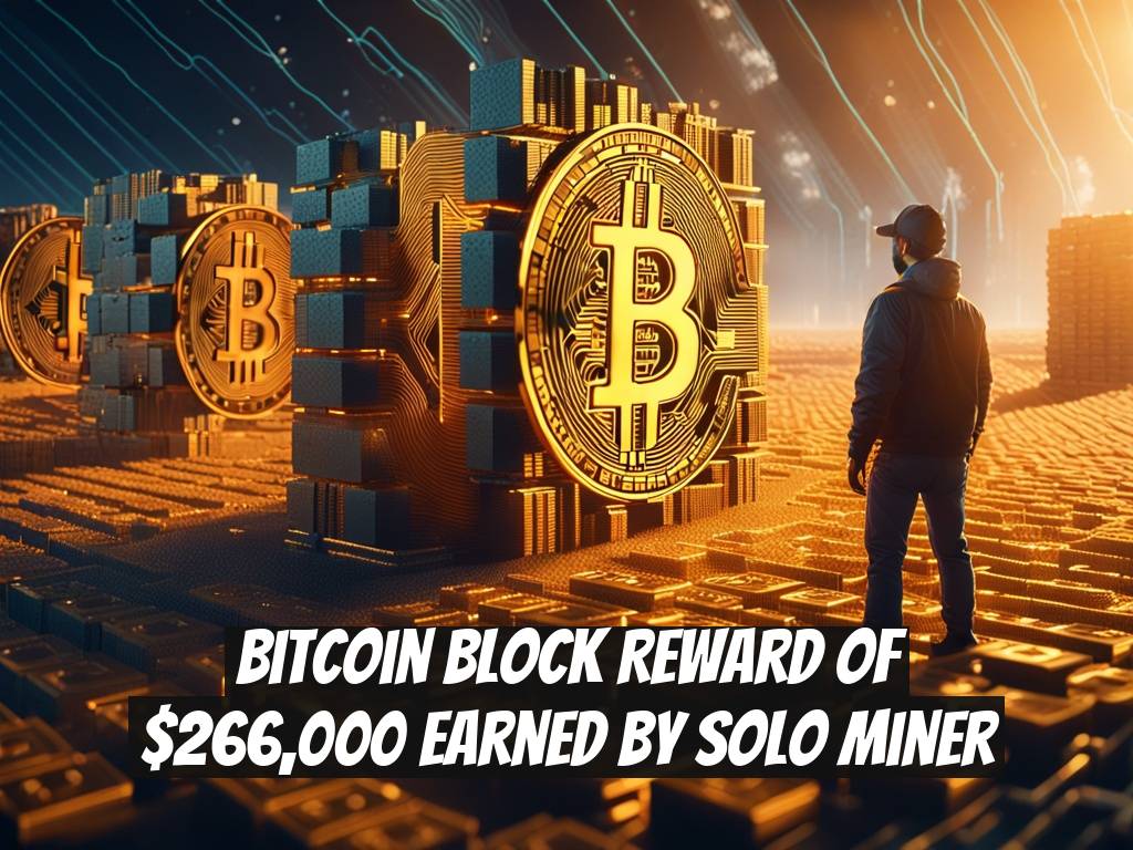 Bitcoin Block Reward of $266,000 Earned by Solo Miner