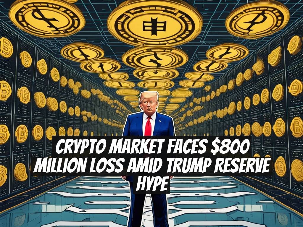 Crypto Market Faces $800 Million Loss Amid Trump Reserve Hype
