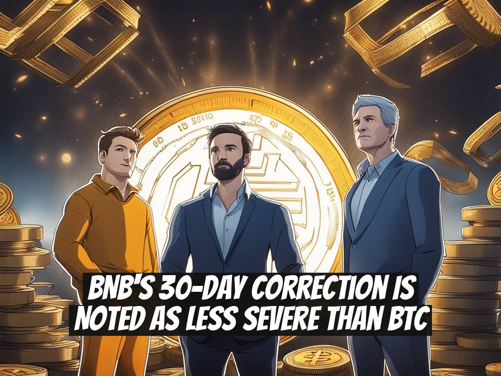 BNB's 30-Day Correction is Noted as Less Severe Than BTC