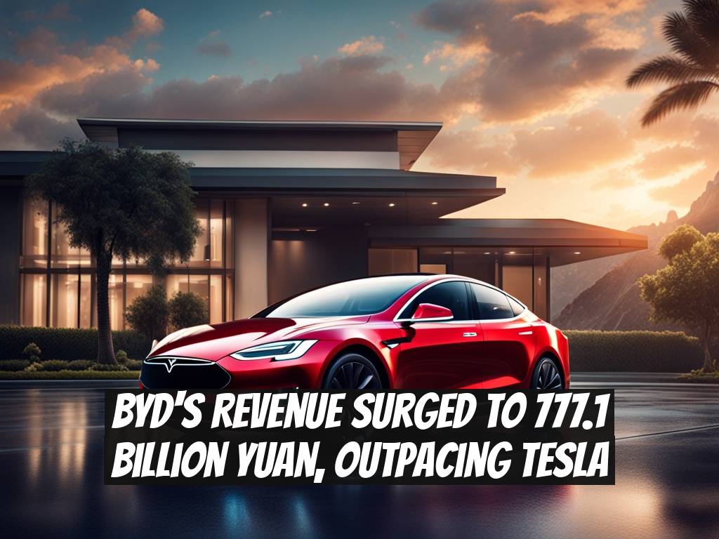 BYD's Revenue Surged to 777.1 Billion Yuan, Outpacing Tesla