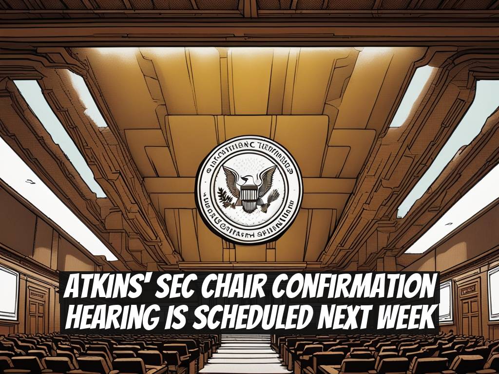 Atkins' SEC Chair Confirmation Hearing Is Scheduled Next Week