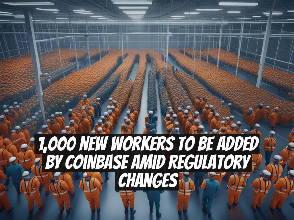 1,000 New Workers to Be Added by Coinbase Amid Regulatory Changes