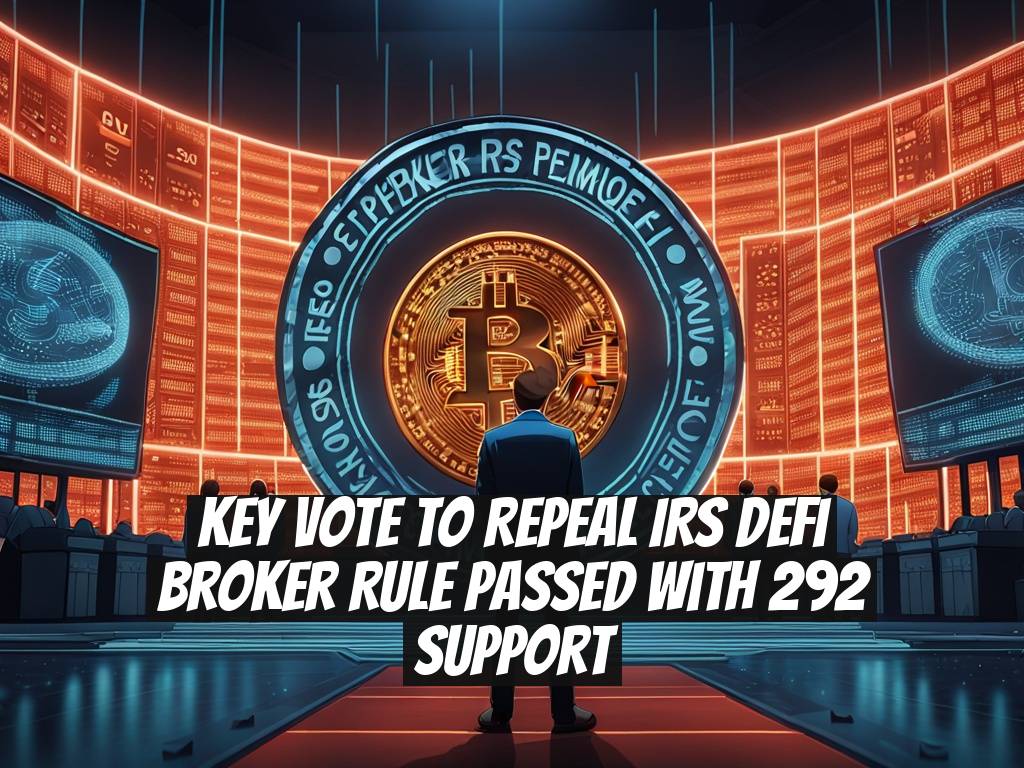 Key Vote to Repeal IRS DeFi Broker Rule Passed with 292 Support