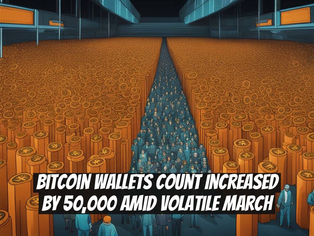 Bitcoin Wallets Count Increased by 50,000 Amid Volatile March