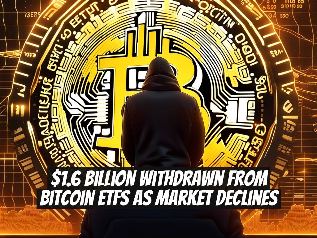 $1.6 Billion Withdrawn from Bitcoin ETFs as Market Declines