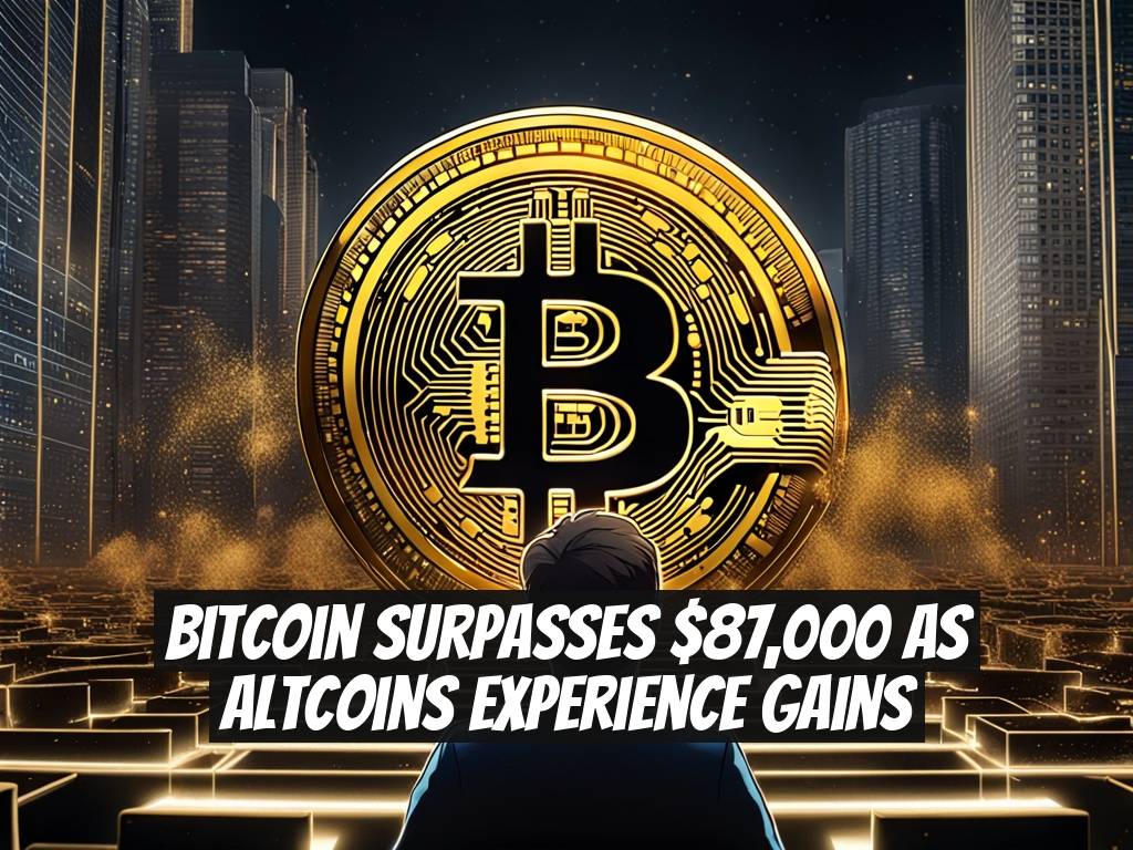 Bitcoin Surpasses $87,000 as Altcoins Experience Gains