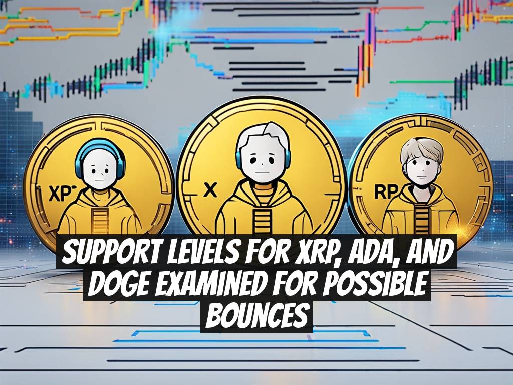 Support Levels for XRP, ADA, and DOGE Examined for Possible Bounces