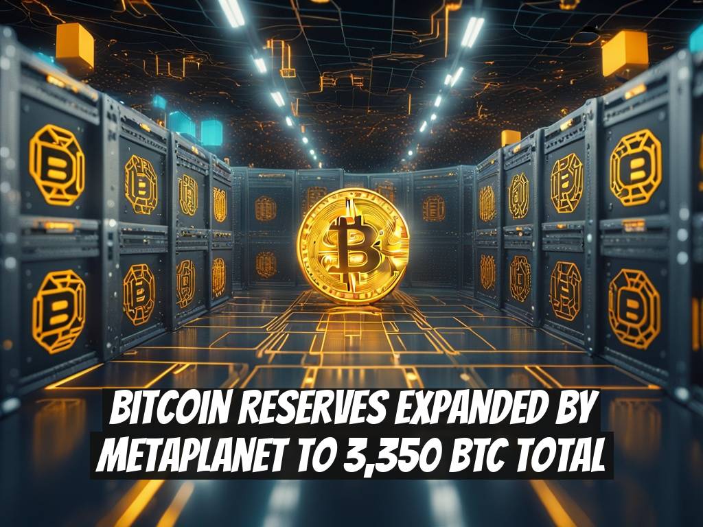Bitcoin Reserves Expanded by Metaplanet to 3,350 BTC Total