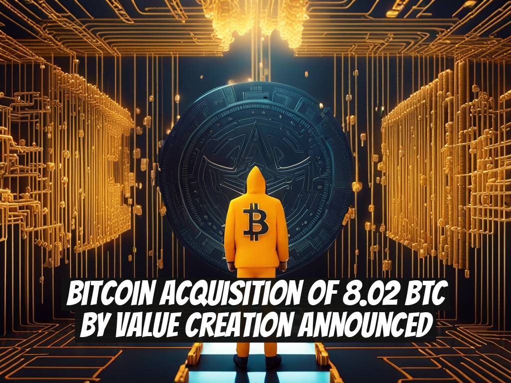 Bitcoin Acquisition of 8.02 BTC by Value Creation Announced