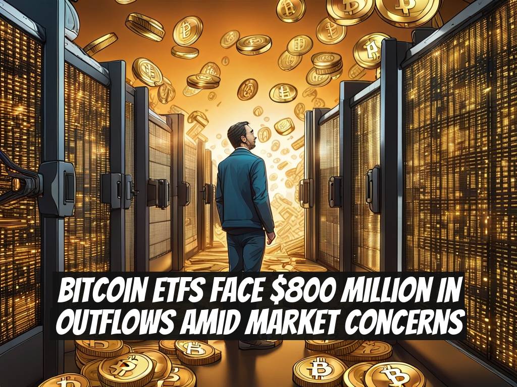 Bitcoin ETFs Face $800 Million in Outflows Amid Market Concerns