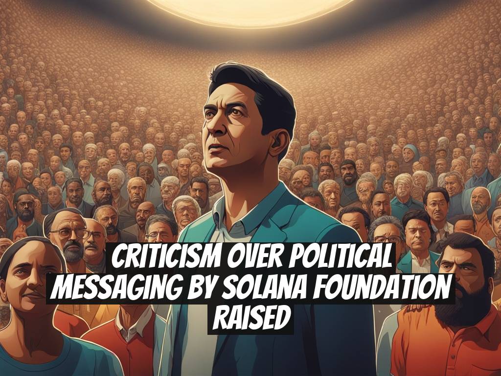 Criticism Over Political Messaging by Solana Foundation Raised