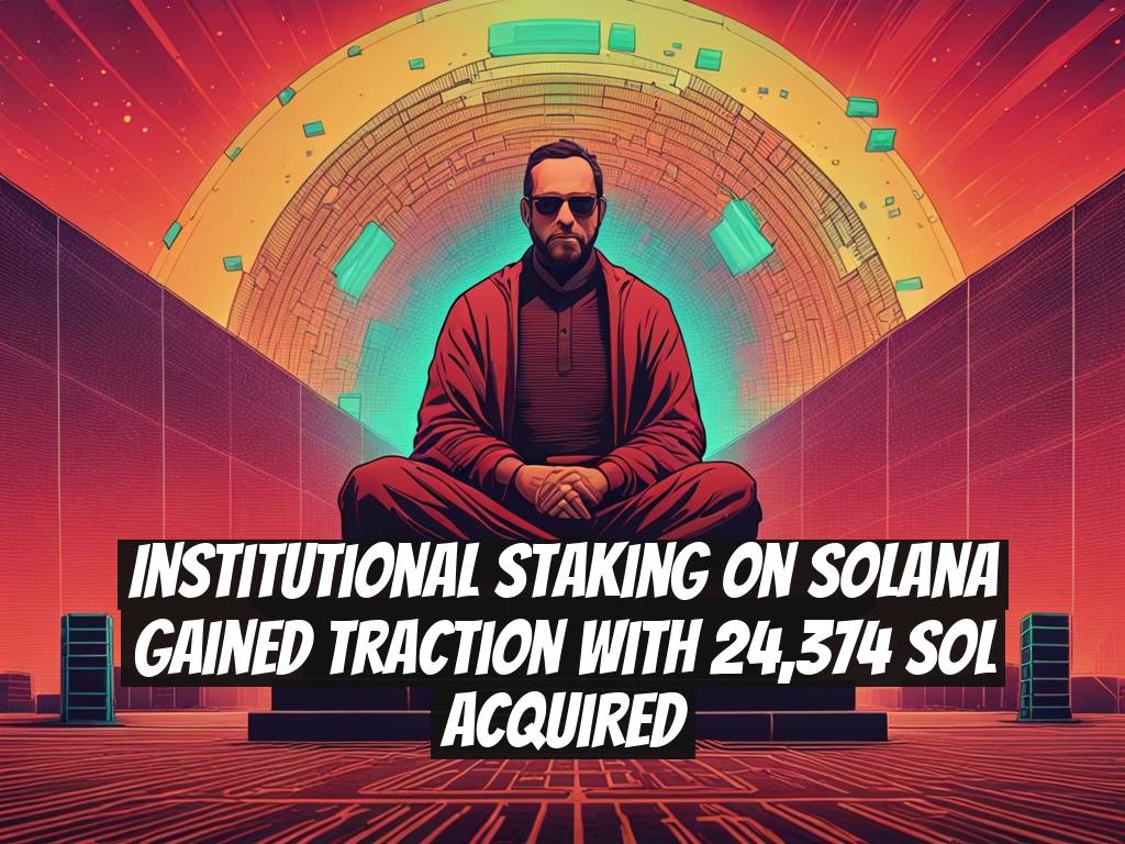 Institutional Staking on Solana Gained Traction with 24,374 SOL Acquired