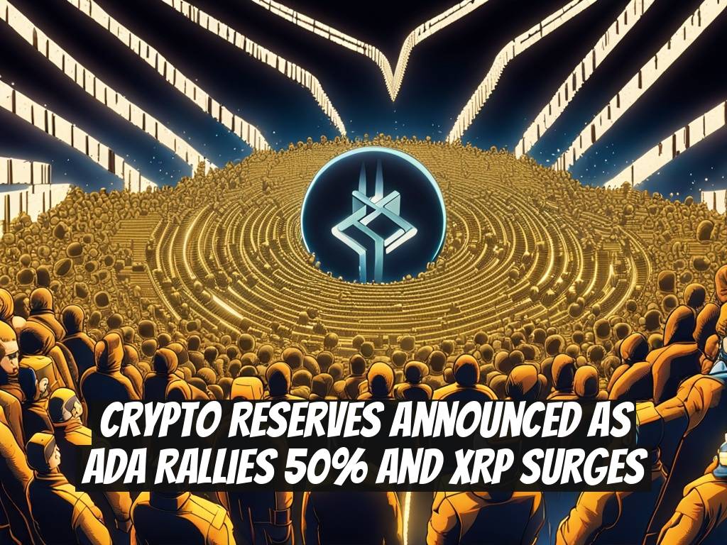 Crypto Reserves Announced as ADA Rallies 50% and XRP Surges