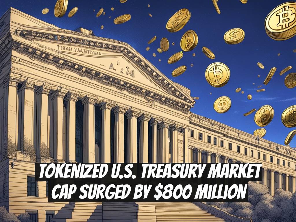 Tokenized U.S. Treasury Market Cap Surged by $800 Million