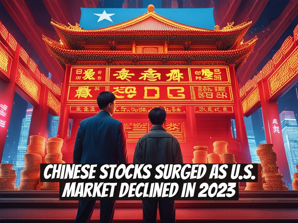 Chinese Stocks Surged as U.S. Market Declined in 2023