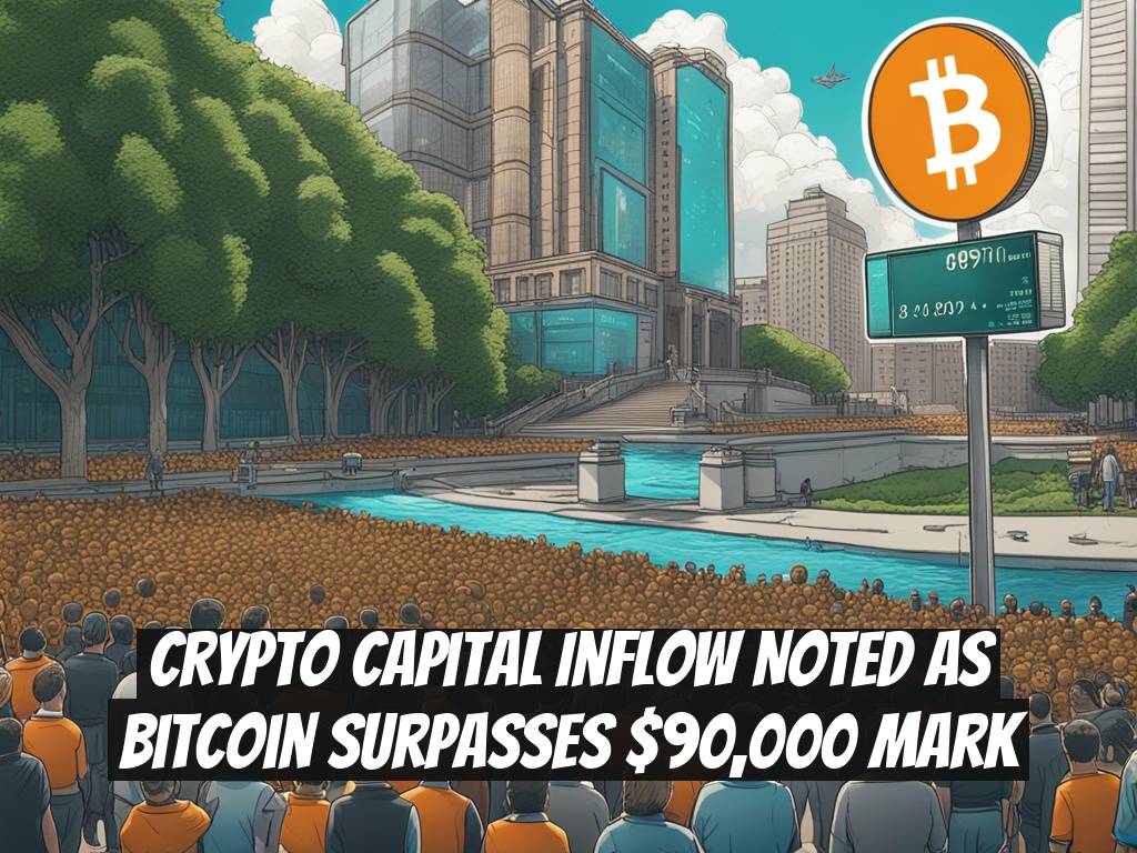 Crypto Capital Inflow Noted as Bitcoin Surpasses $90,000 Mark