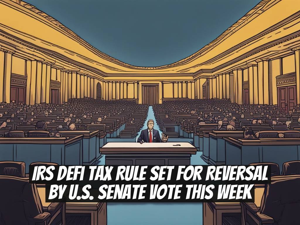 IRS DeFi Tax Rule Set for Reversal by U.S. Senate Vote This Week