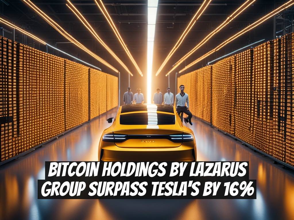 Bitcoin Holdings by Lazarus Group Surpass Tesla's by 16%