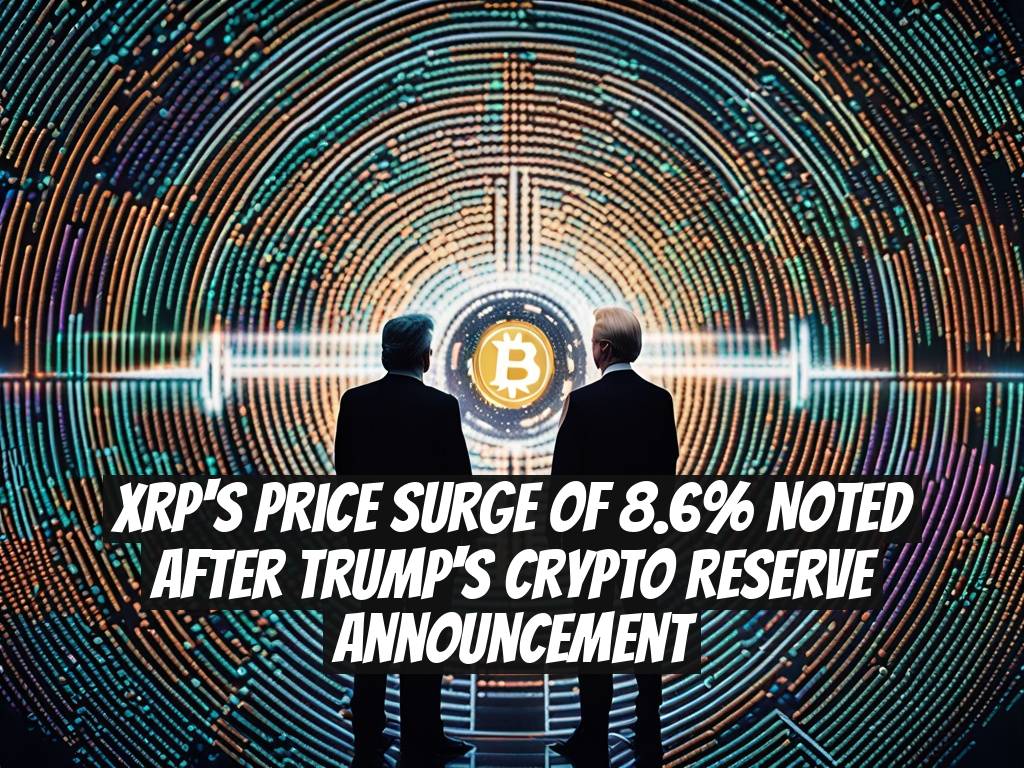 XRP's Price Surge of 8.6% Noted After Trump's Crypto Reserve Announcement