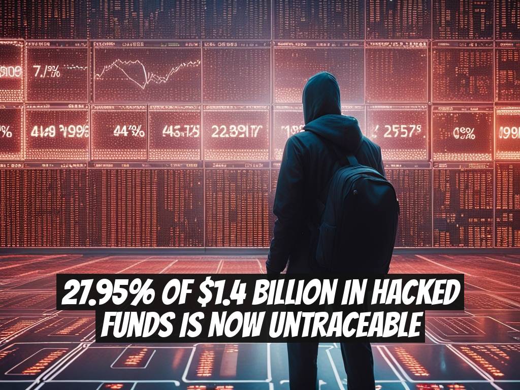 27.95% of $1.4 Billion in Hacked Funds Is Now Untraceable