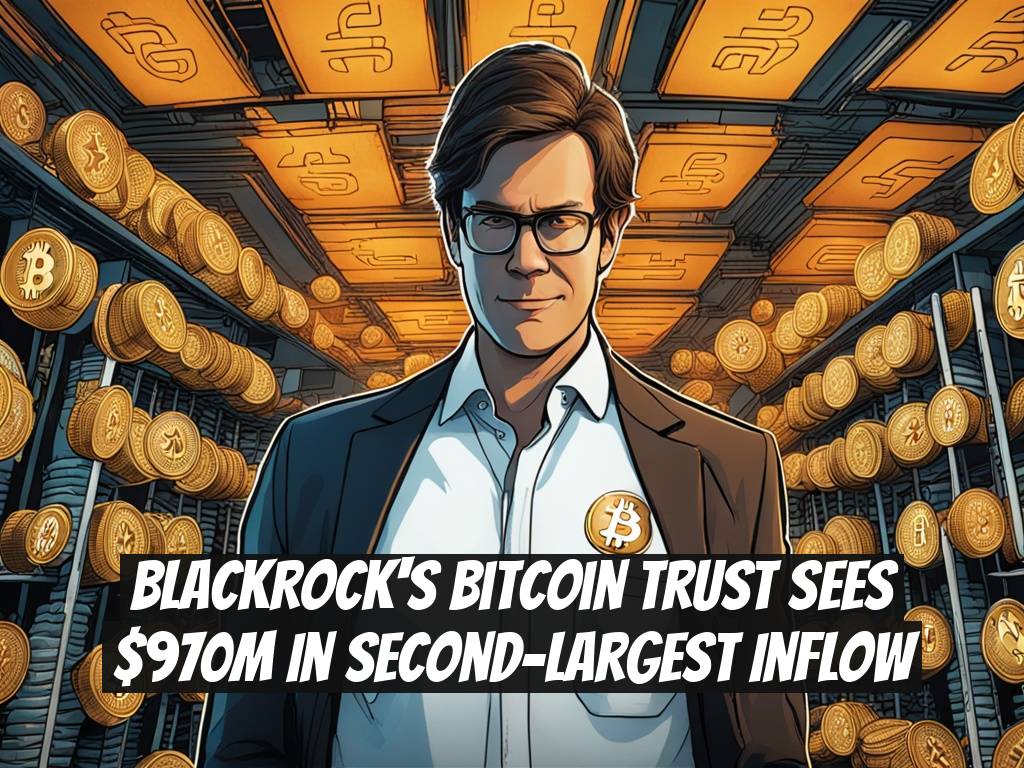 BlackRock's Bitcoin Trust Sees $970M in Second-Largest Inflow