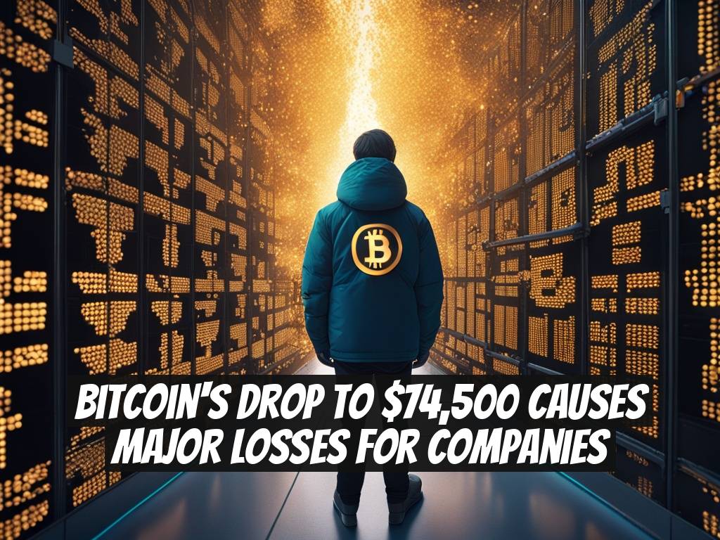 Bitcoin's Drop to $74,500 Causes Major Losses for Companies