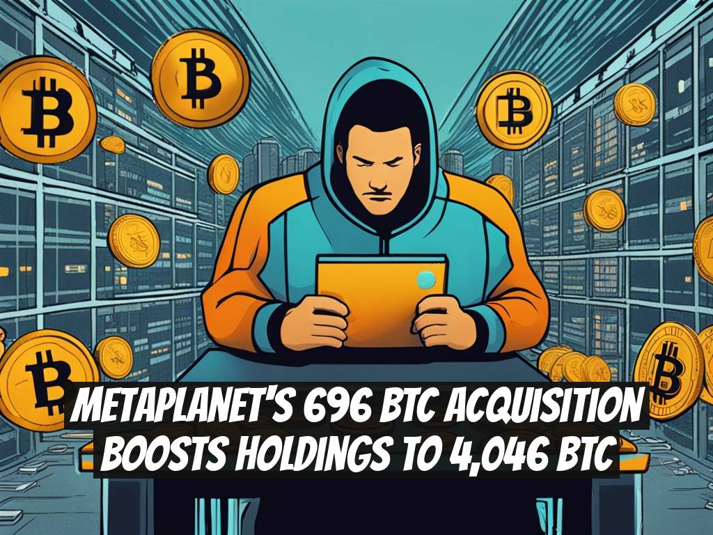 Metaplanet's 696 BTC Acquisition Boosts Holdings to 4,046 BTC