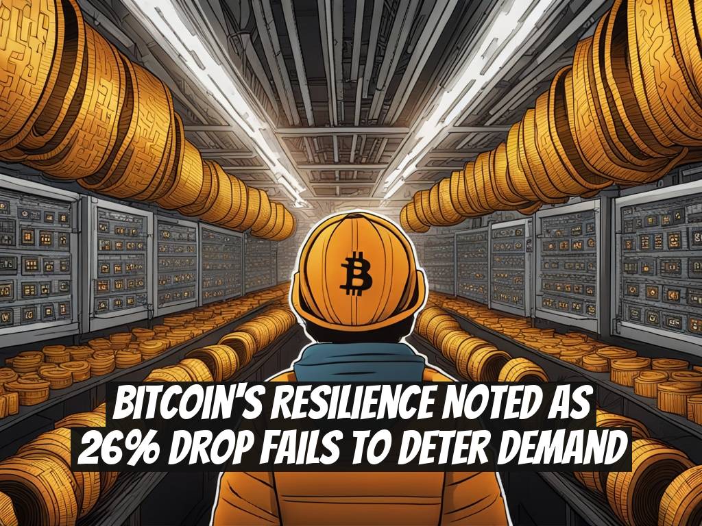 Bitcoin's Resilience Noted as 26% Drop Fails to Deter Demand