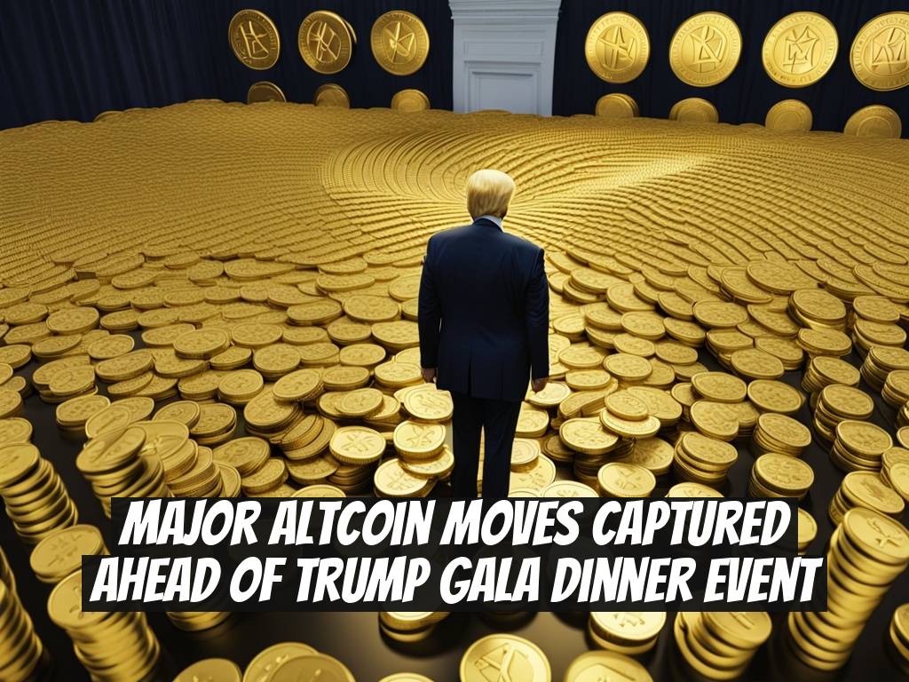 Major Altcoin Moves Captured Ahead of Trump Gala Dinner Event