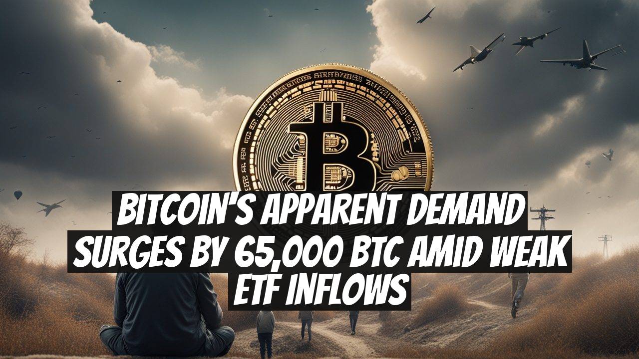 Bitcoin's Apparent Demand Surges by 65,000 BTC Amid Weak ETF Inflows