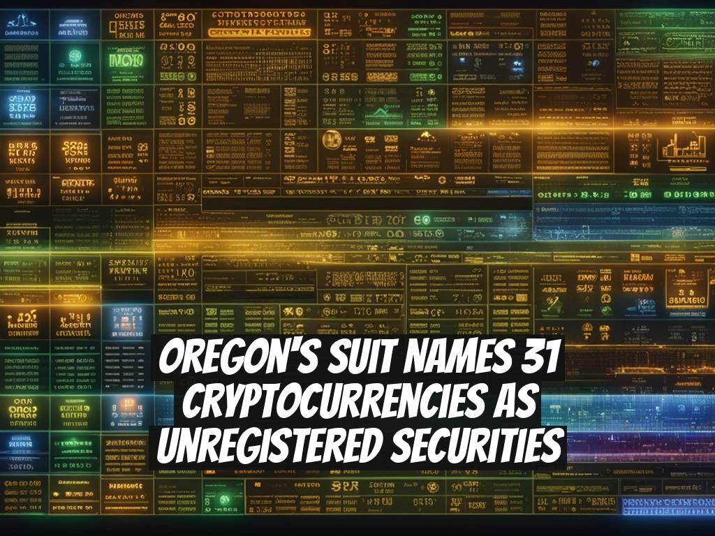 Oregon's Suit Names 31 Cryptocurrencies as Unregistered Securities