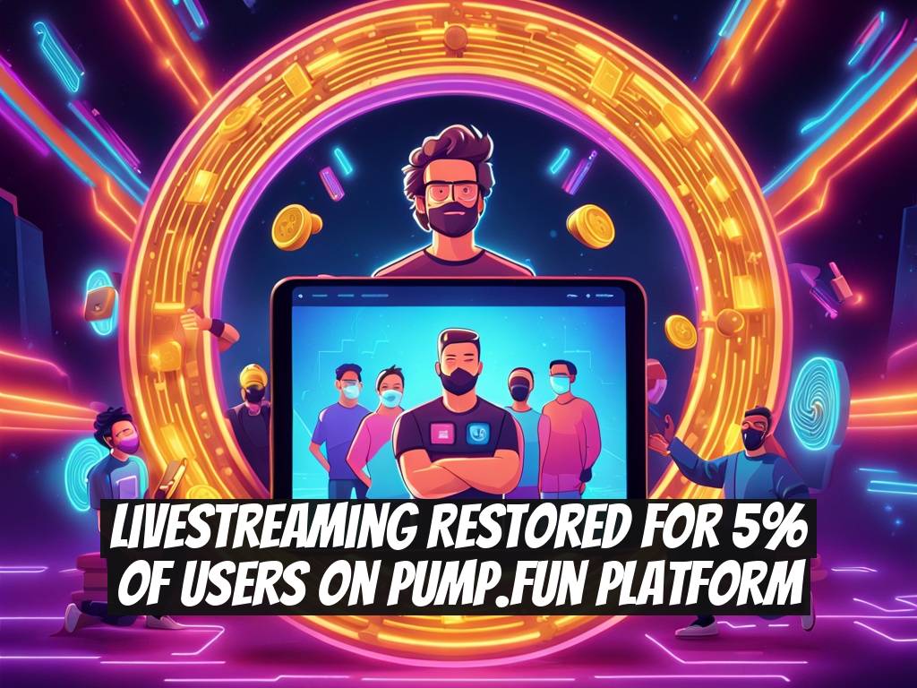 Livestreaming Restored for 5% of Users on Pump.fun Platform