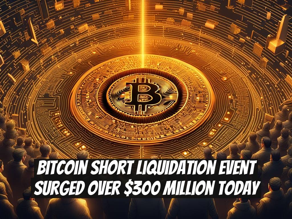 Bitcoin Short Liquidation Event Surged Over $300 Million Today