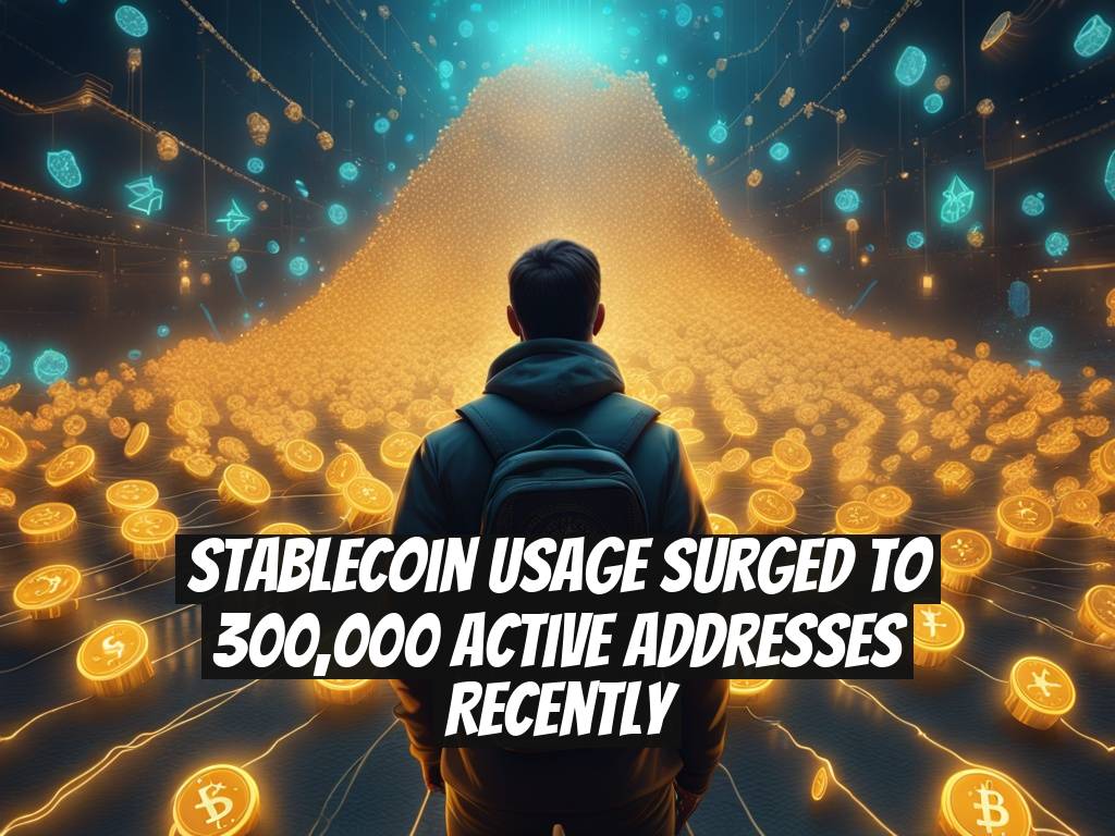 Stablecoin Usage Surged to 300,000 Active Addresses Recently