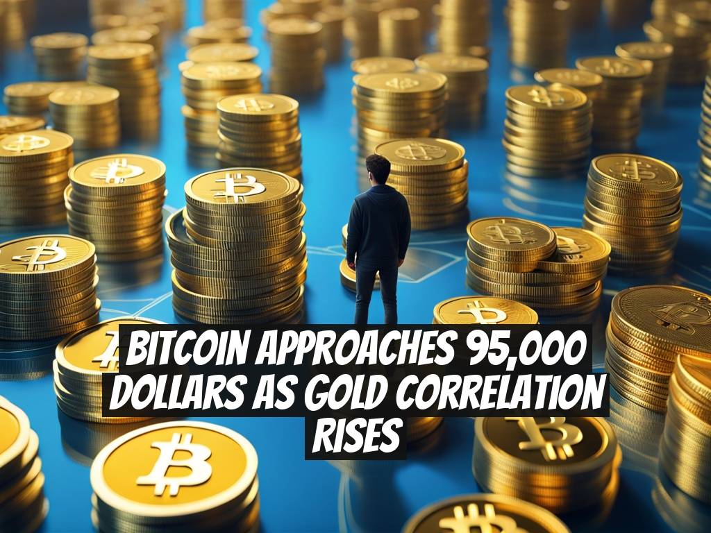 Bitcoin Approaches 95,000 Dollars as Gold Correlation Rises
