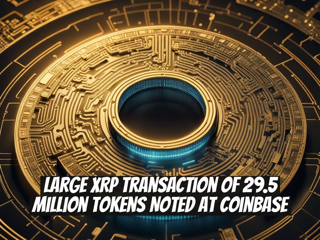 Large XRP Transaction of 29.5 Million Tokens Noted at Coinbase