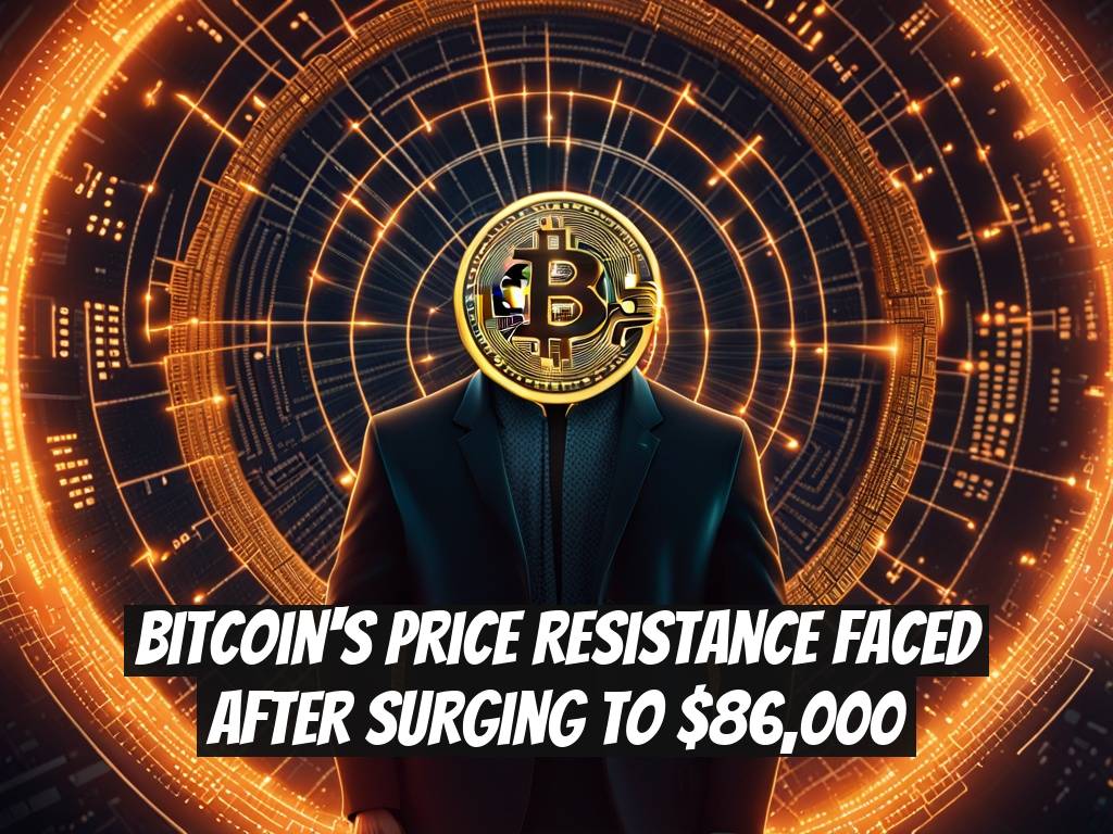 Bitcoin's Price Resistance Faced After Surging to $86,000