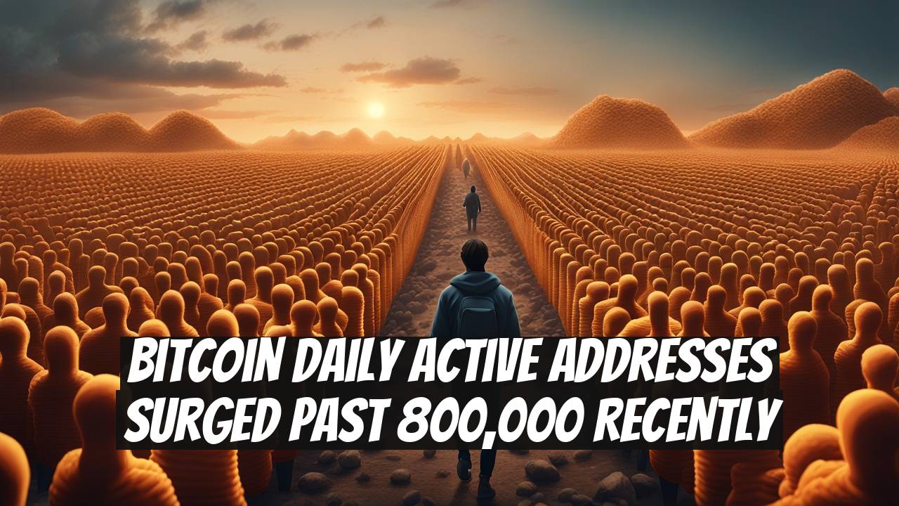 Bitcoin Daily Active Addresses Surged Past 800,000 Recently